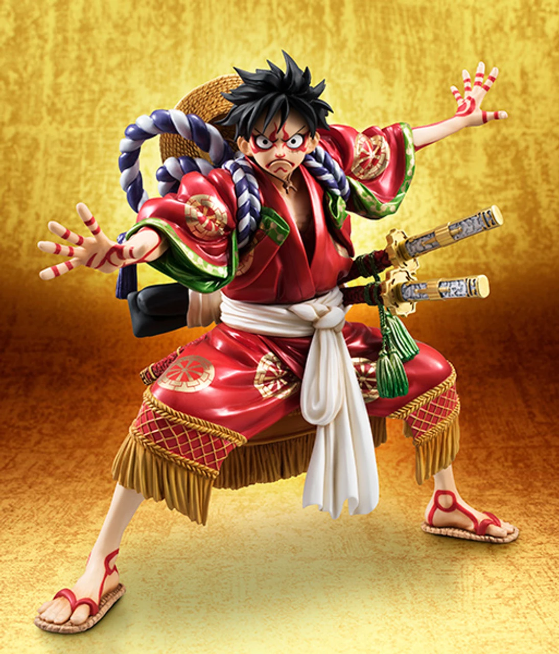 MegaHouse Portrait.Of.Pirates One Piece KABUKI EDITION Monkey D Luffy 1/8 PVC Figure - Image 4