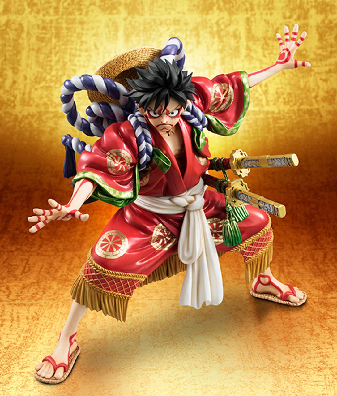 MegaHouse Portrait.Of.Pirates One Piece KABUKI EDITION Monkey D Luffy 1/8 PVC Figure - Image 9