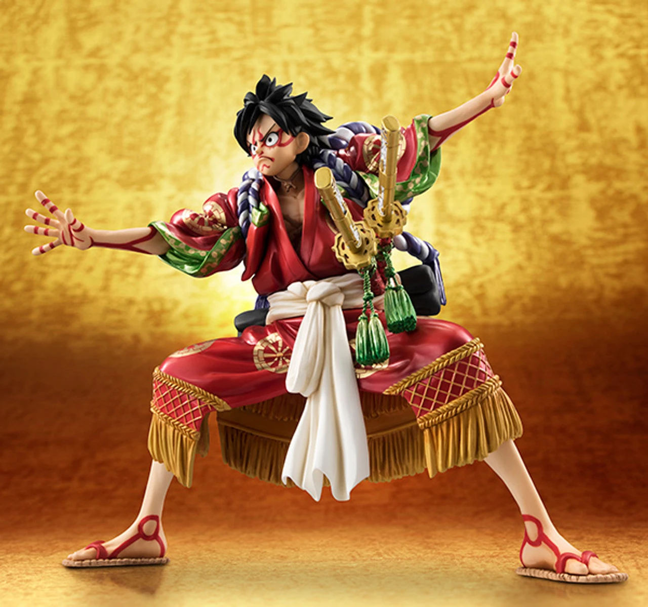 MegaHouse Portrait.Of.Pirates One Piece KABUKI EDITION Monkey D Luffy 1/8 PVC Figure - Image 11