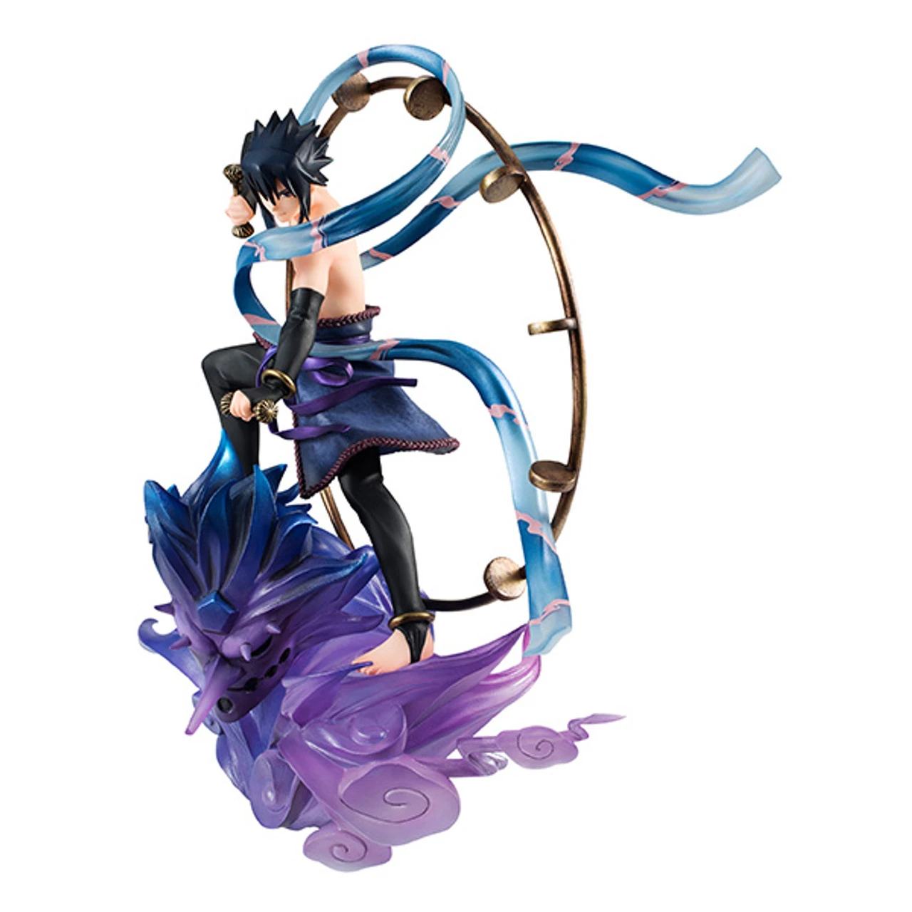 MegaHouse G.E.M. Series Remix Naruto Shippuden Uzumaki Fujin & Sasuke Uchiha Raijin SET PVC Figure (Completed) - Image 8