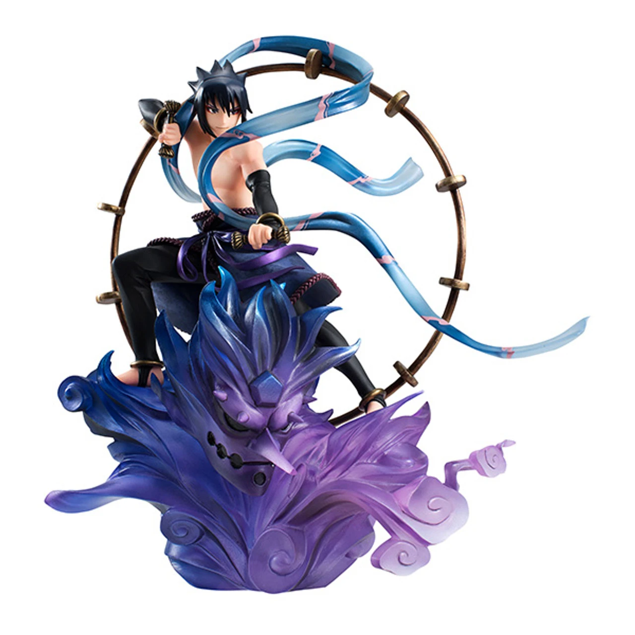 MegaHouse G.E.M. Series Remix Naruto Shippuden Uzumaki Fujin & Sasuke Uchiha Raijin SET PVC Figure (Completed) - Image 13