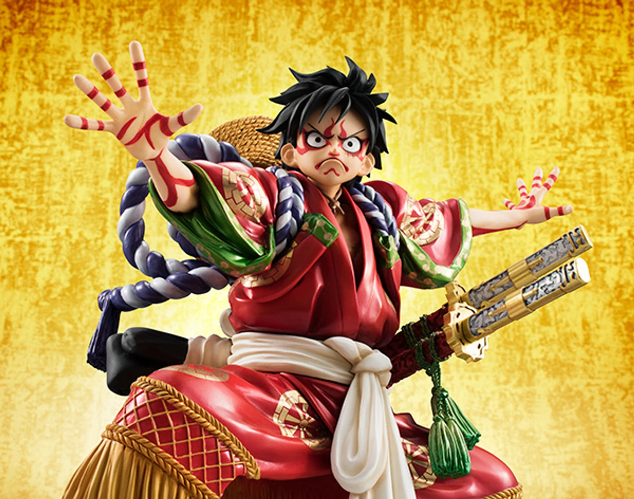 MegaHouse Portrait.Of.Pirates One Piece KABUKI EDITION Monkey D Luffy 1/8 PVC Figure - Image 15
