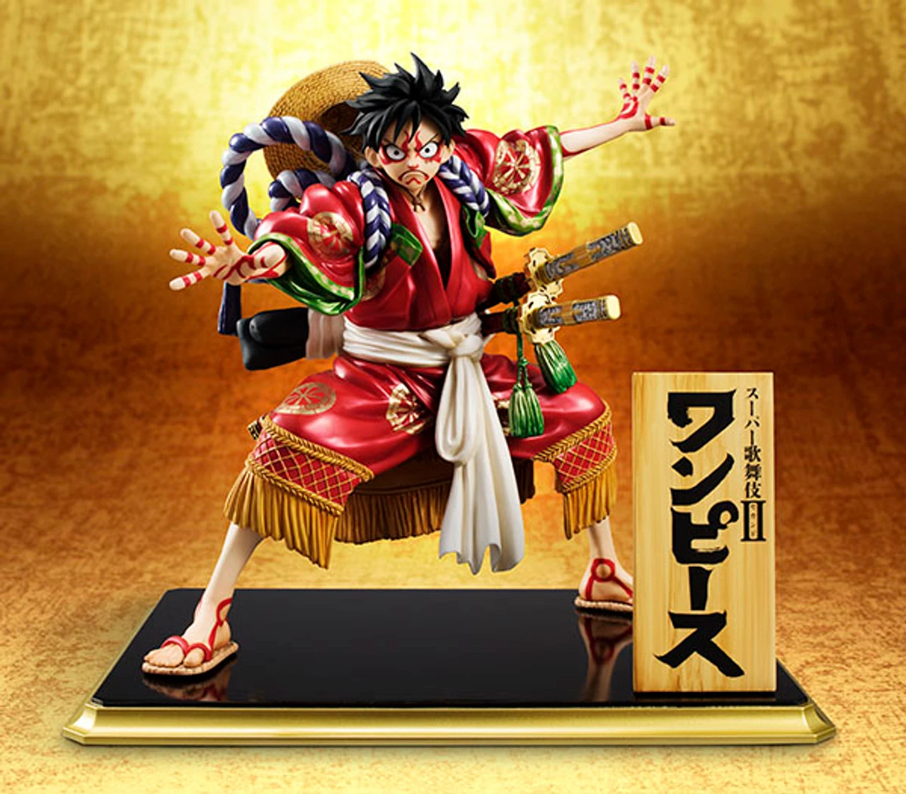 MegaHouse Portrait.Of.Pirates One Piece KABUKI EDITION Monkey D Luffy 1/8 PVC Figure - Image 2