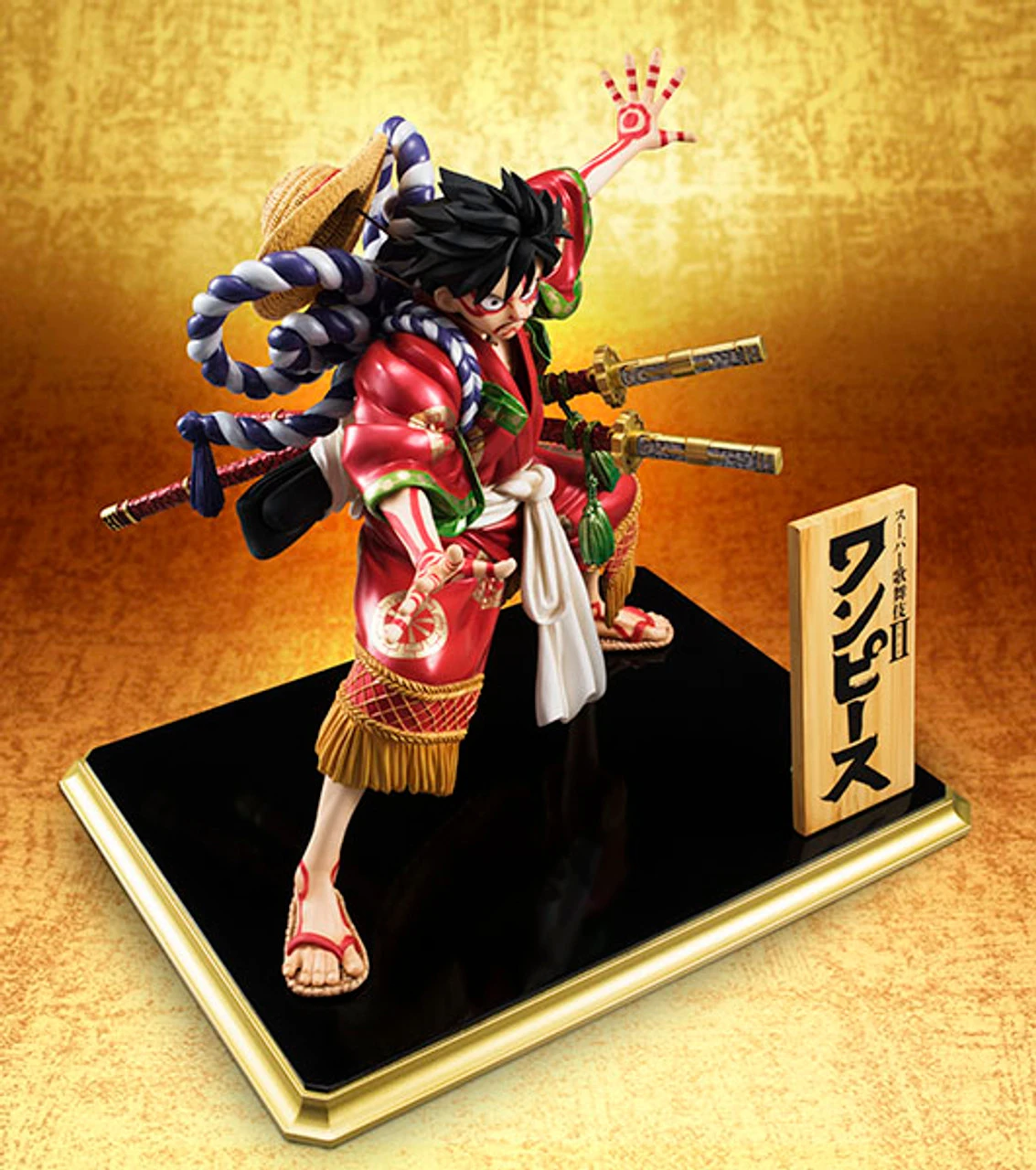MegaHouse Portrait.Of.Pirates One Piece KABUKI EDITION Monkey D Luffy 1/8 PVC Figure - Image 3