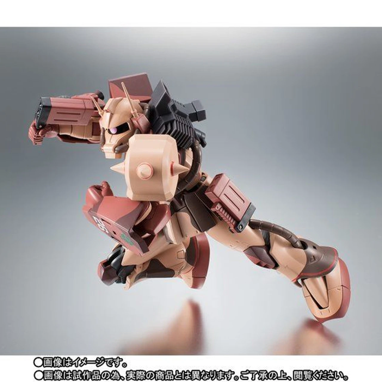 Bandai Robot Spirit Side MS MS-06D Zaku Desert Type Caracal Corps Ver. A.N.I.M.E. Action Figure - Image 6