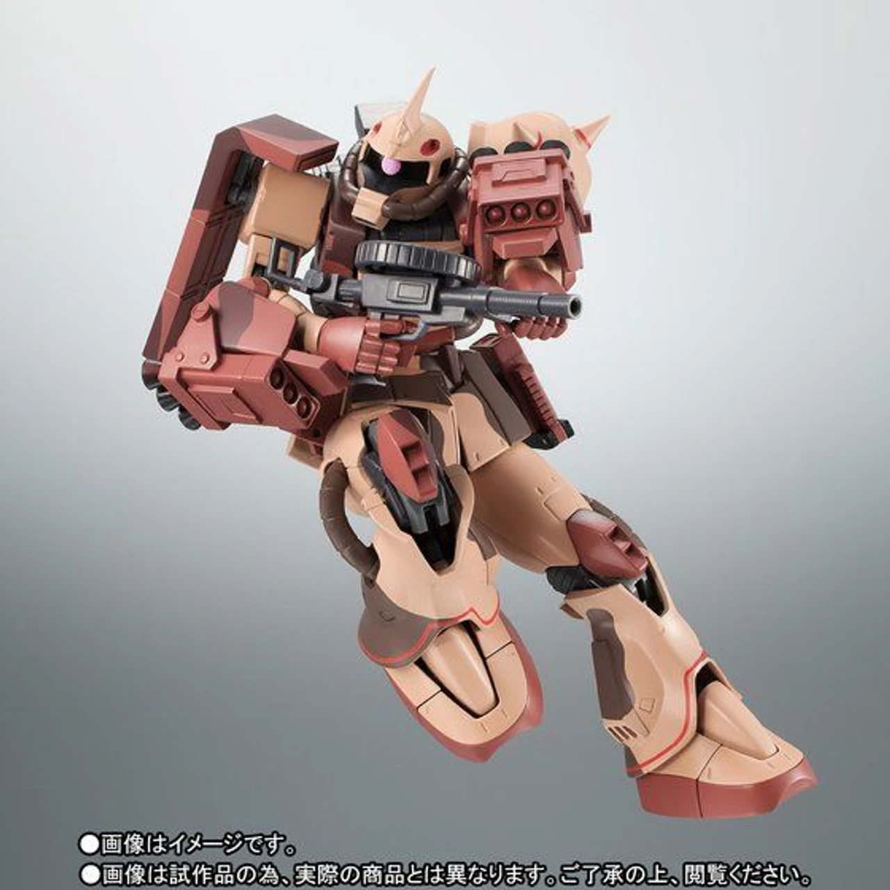 Bandai Robot Spirit Side MS MS-06D Zaku Desert Type Caracal Corps Ver. A.N.I.M.E. Action Figure - Image 7