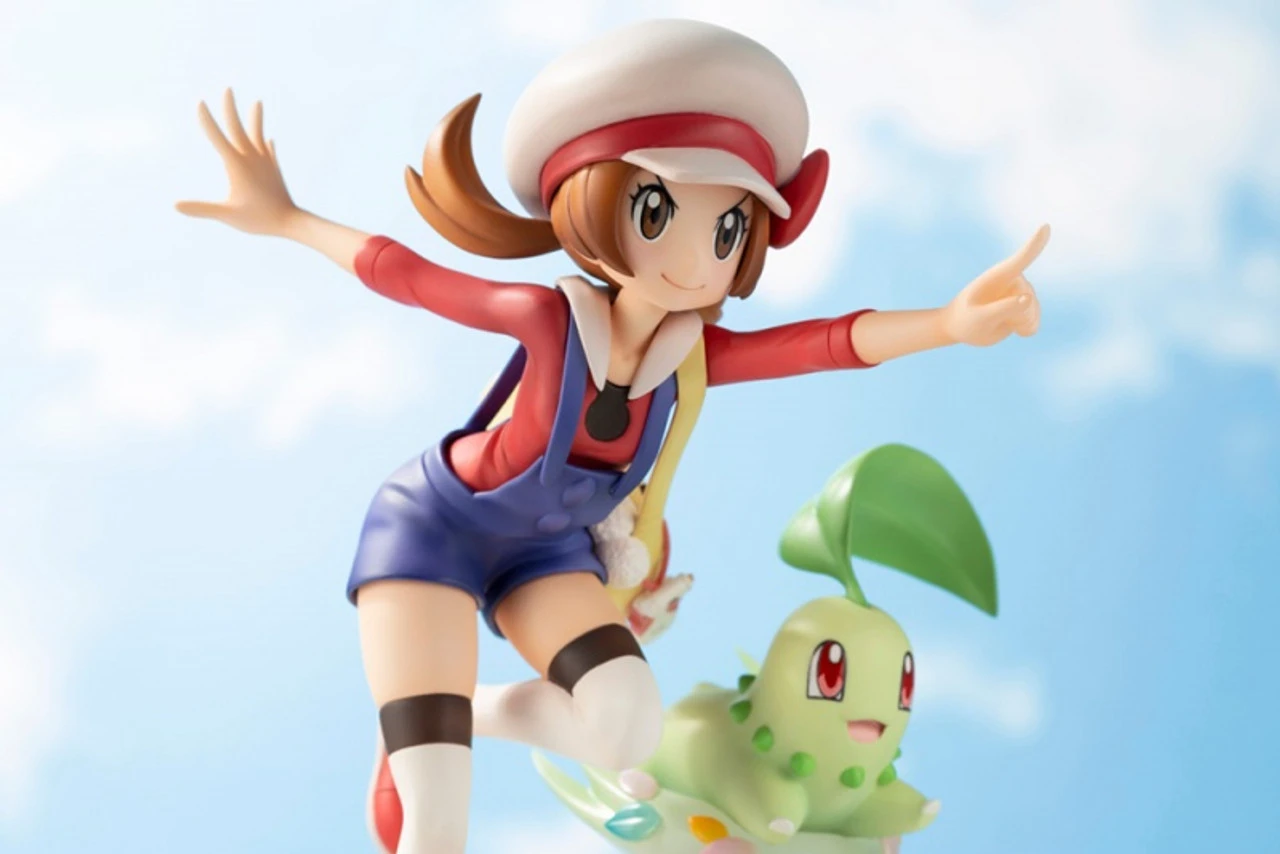 Kotobukiya ARTFX J Pokemon - Lyra(Kotone) With Chikorita 1/8 PVC Figure - Image 14