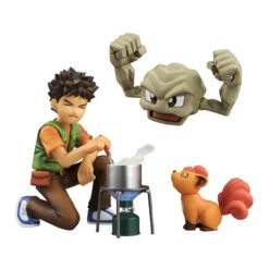 MegaHouse G.E.M. Series Pokemon Brock & Geodude & Vulpix PVC Figure